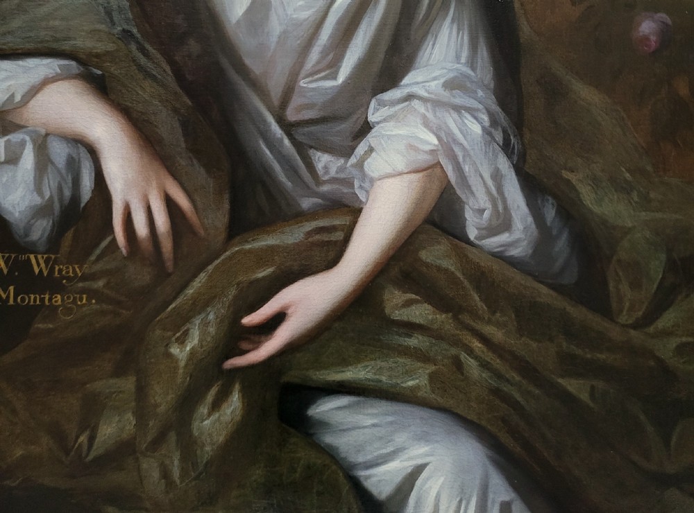 Portrait of Lady Tufton Wray (1667-1712) c.1685; By Herman Verelst (1641-1702), Antique oil on canvas painting View VI