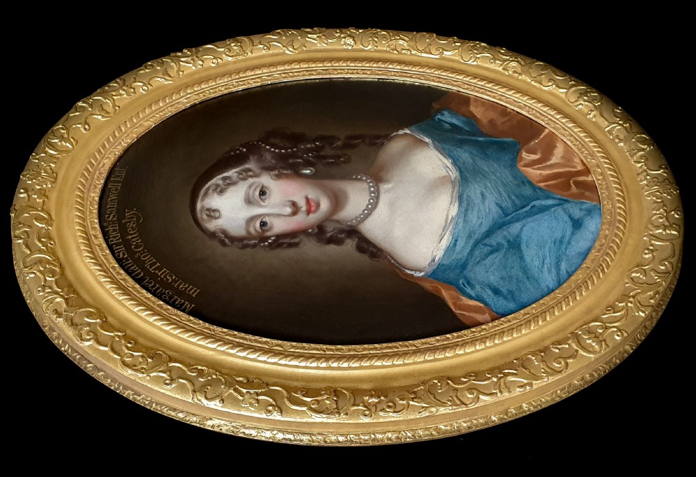 Portrait of a Lady, Margaret Catesby (1640-1727) c.1660; Attributed to John Michael Wright (1617-1694), Oil on canvas painting View VI