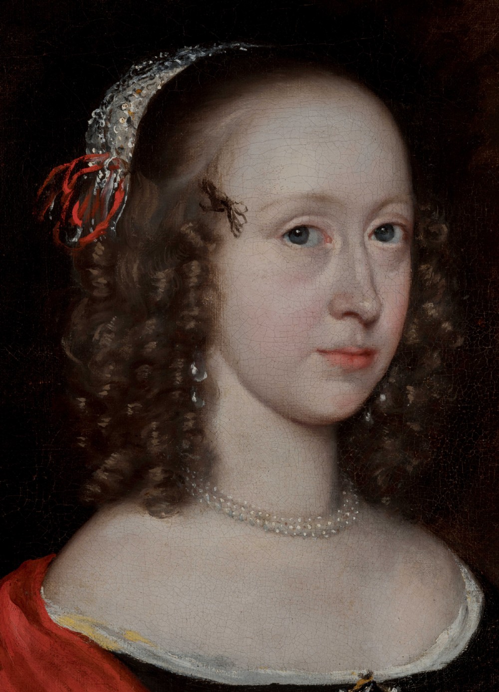 c.1656 Pair of Portraits Gentleman & Lady, William & Rachel Helyar; Circle of Robert Walker, oil on canvas paintings, Civil War period View IV