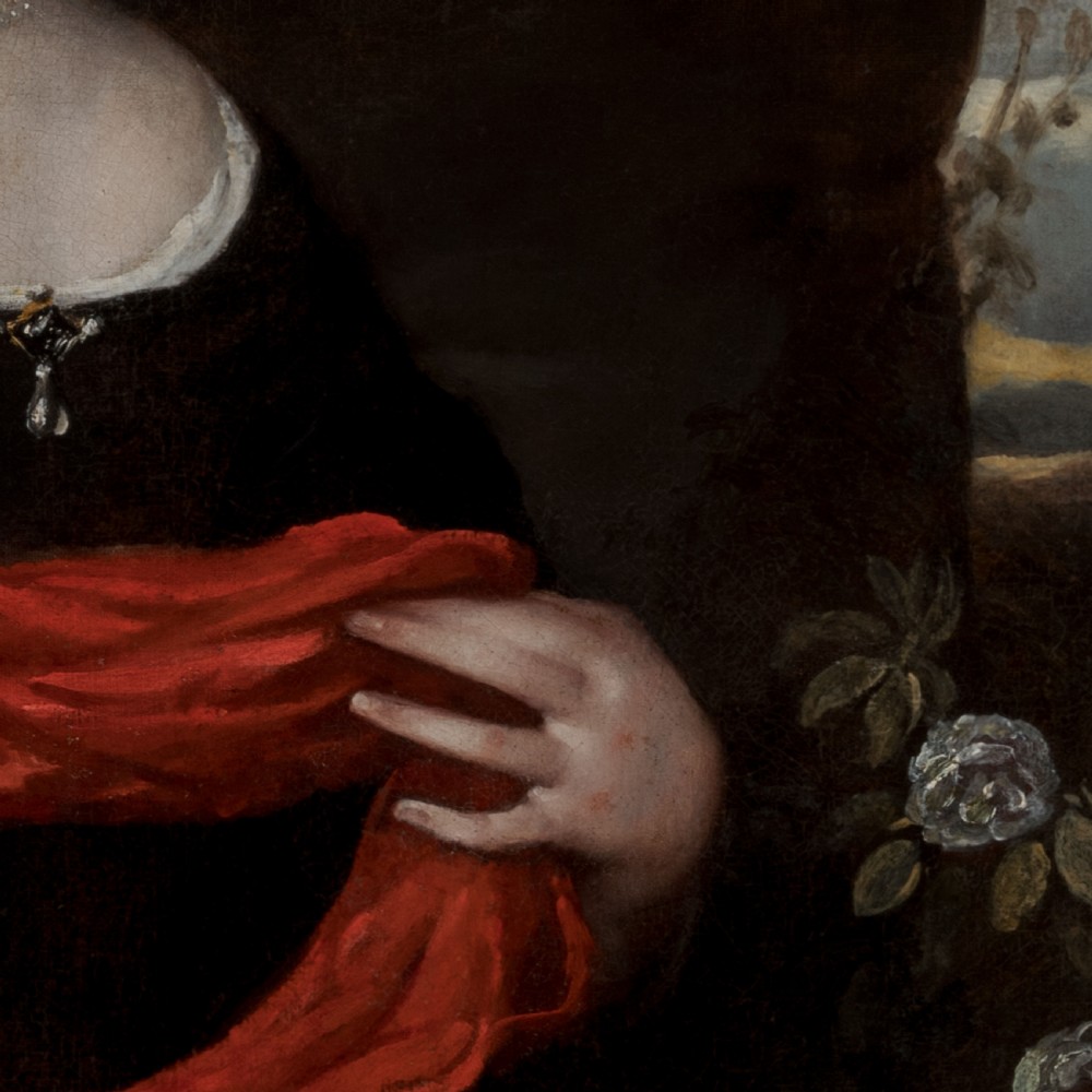 c.1656 Pair of Portraits Gentleman & Lady, William & Rachel Helyar; Circle of Robert Walker, oil on canvas paintings, Civil War period View VI