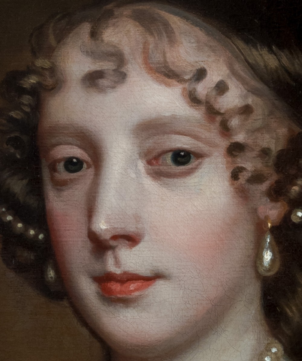 c.1665 Portrait of Lady, Grace Saunderson, Viscountess Castleton; Sir Peter Lely and Studio (1618-1680), Antique oil on canvas painting View V