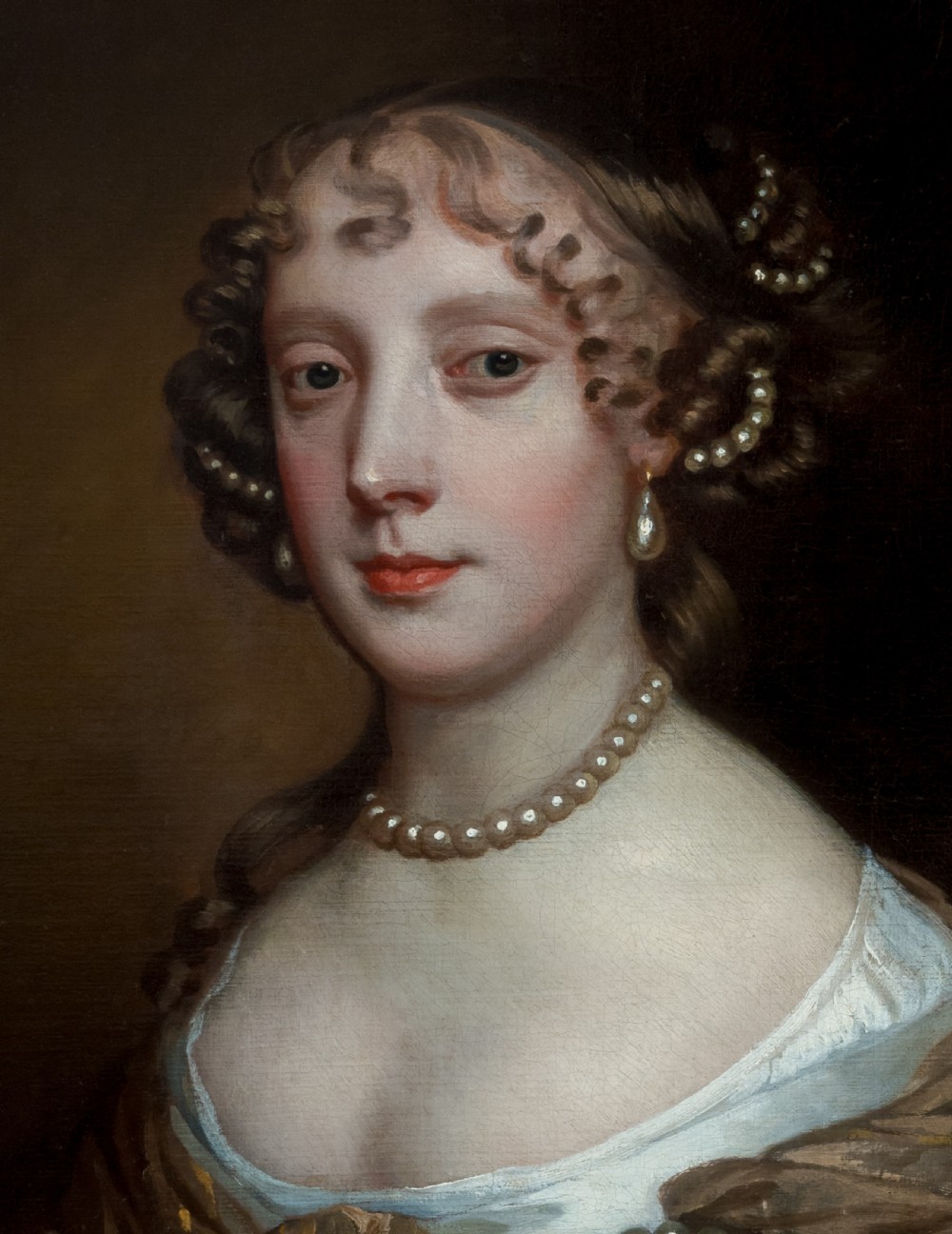 c.1665 Portrait of Lady, Grace Saunderson, Viscountess Castleton; Sir Peter Lely and Studio (1618-1680), Antique oil on canvas painting View VII