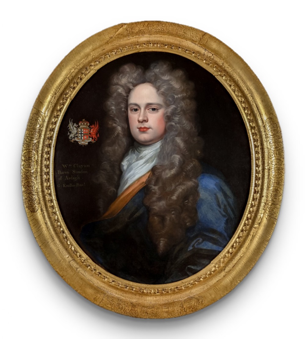 Portrait of a Gentleman, William Clayton, 1st Baron Sundon of Ardagh c.1695-1710; Studio of Sir Godfrey Kneller (1646-1723), oil on canvas