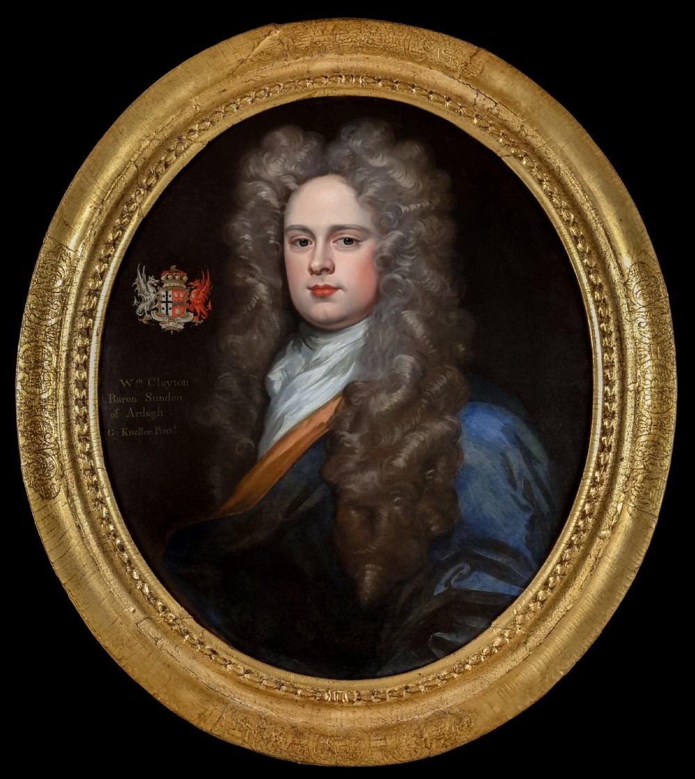 Portrait of a Gentleman, William Clayton, 1st Baron Sundon of Ardagh c.1695-1710; Studio of Sir Godfrey Kneller (1646-1723), oil on canvas View III
