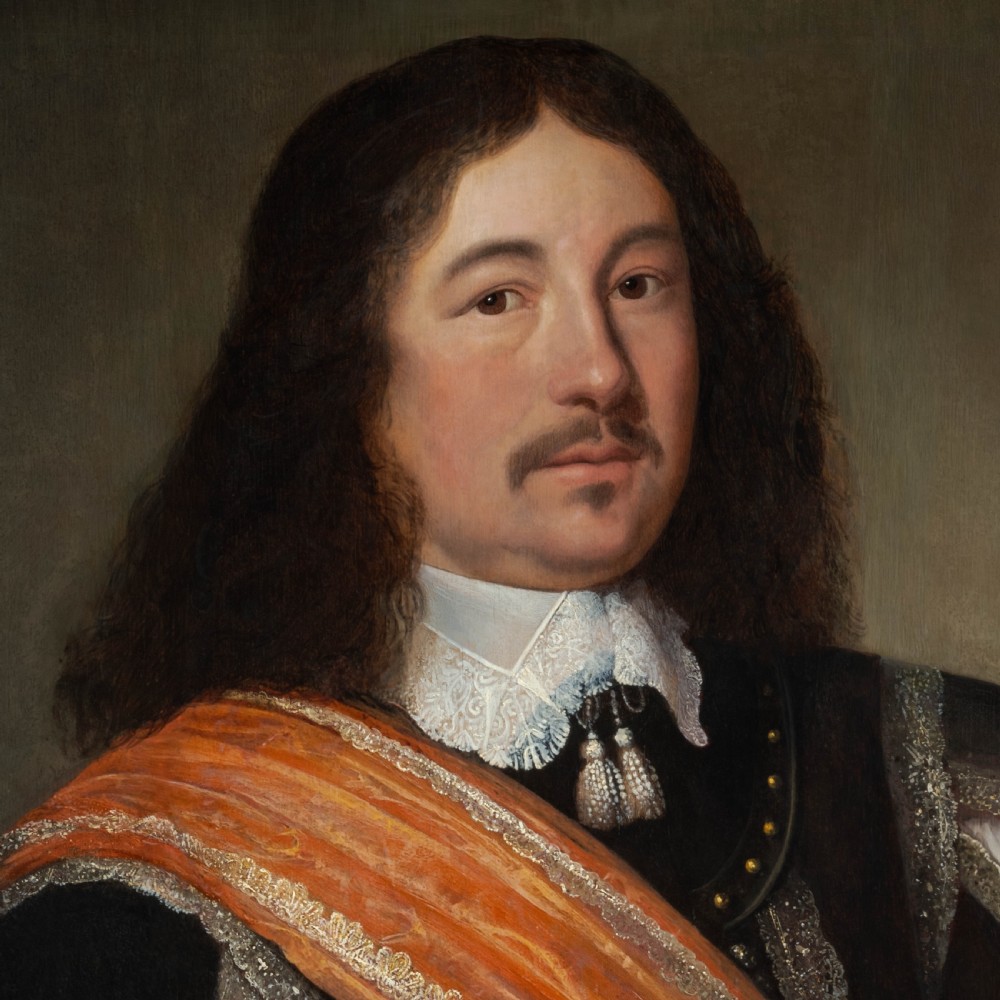 c.1650 Portrait of a Gentleman with a Sash and Gloves; Circle of Bartholomeus van der Helst, Antique oil on panel painting View IV