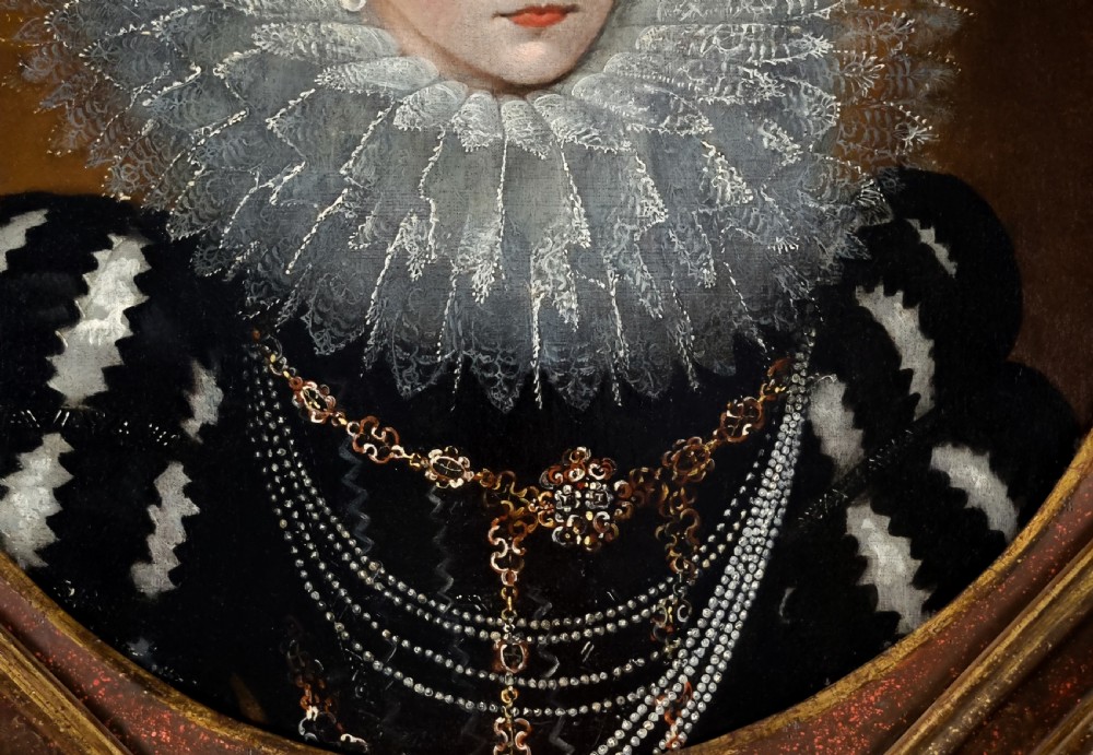 Portrait of a Young Lady in an Elaborate Ruff, dated 1617; Circle of Frans Pourbus the Younger (1569–1622), Oil on canvas painting View VI