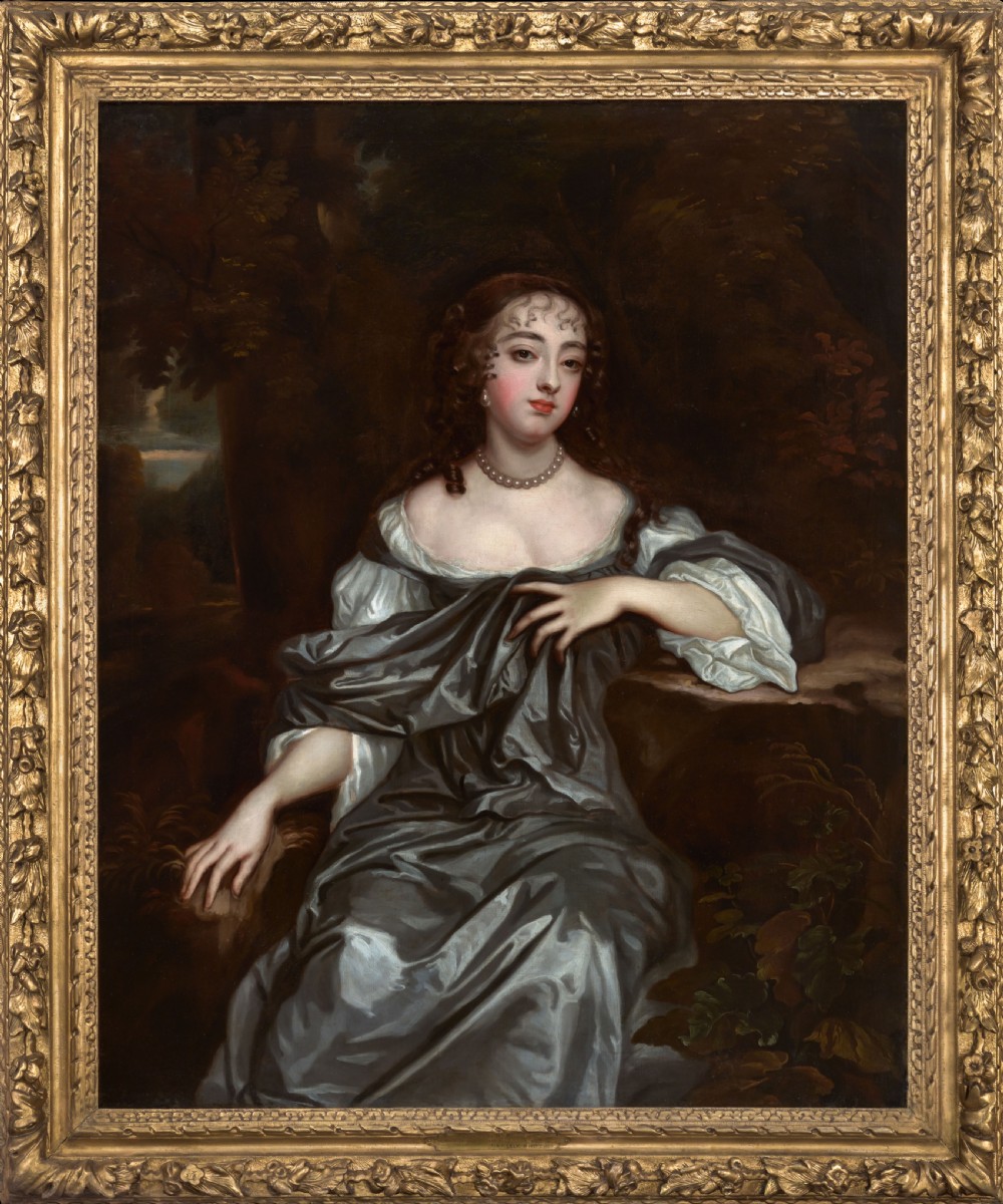 17th Century Portrait of Frances Lady Whitmore; Circle of Sir Peter Lely (1618-1680), Antique oil on canvas painting
