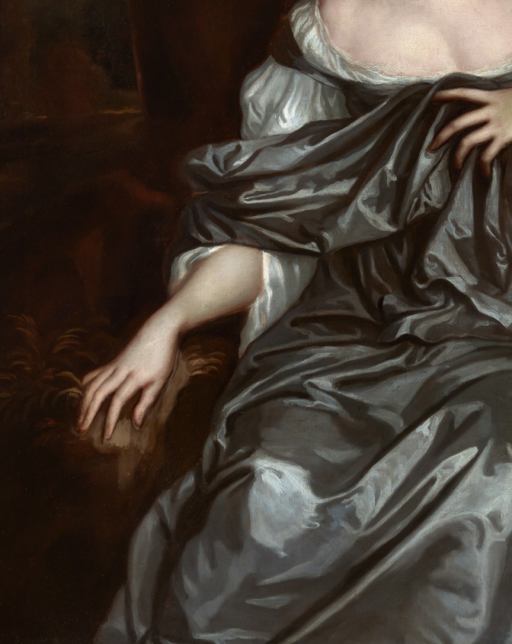 17th Century Portrait of Frances Lady Whitmore; Circle of Sir Peter Lely (1618-1680), Antique oil on canvas painting View VII
