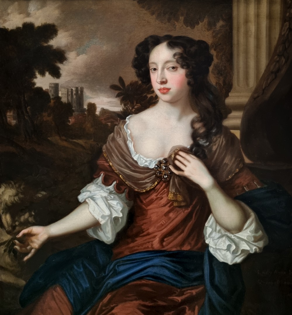 Portrait of Mary of Modena, when Duchess of York c.1675-80; Studio of Sir Peter Lely (1618-80), Oil on canvas painting View IV
