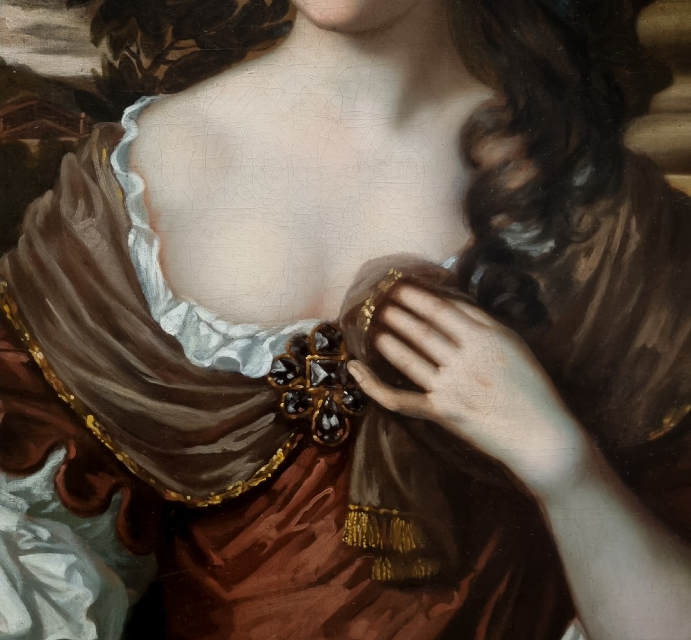 Portrait of Mary of Modena, when Duchess of York c.1675-80; Studio of Sir Peter Lely (1618-80), Oil on canvas painting View VI
