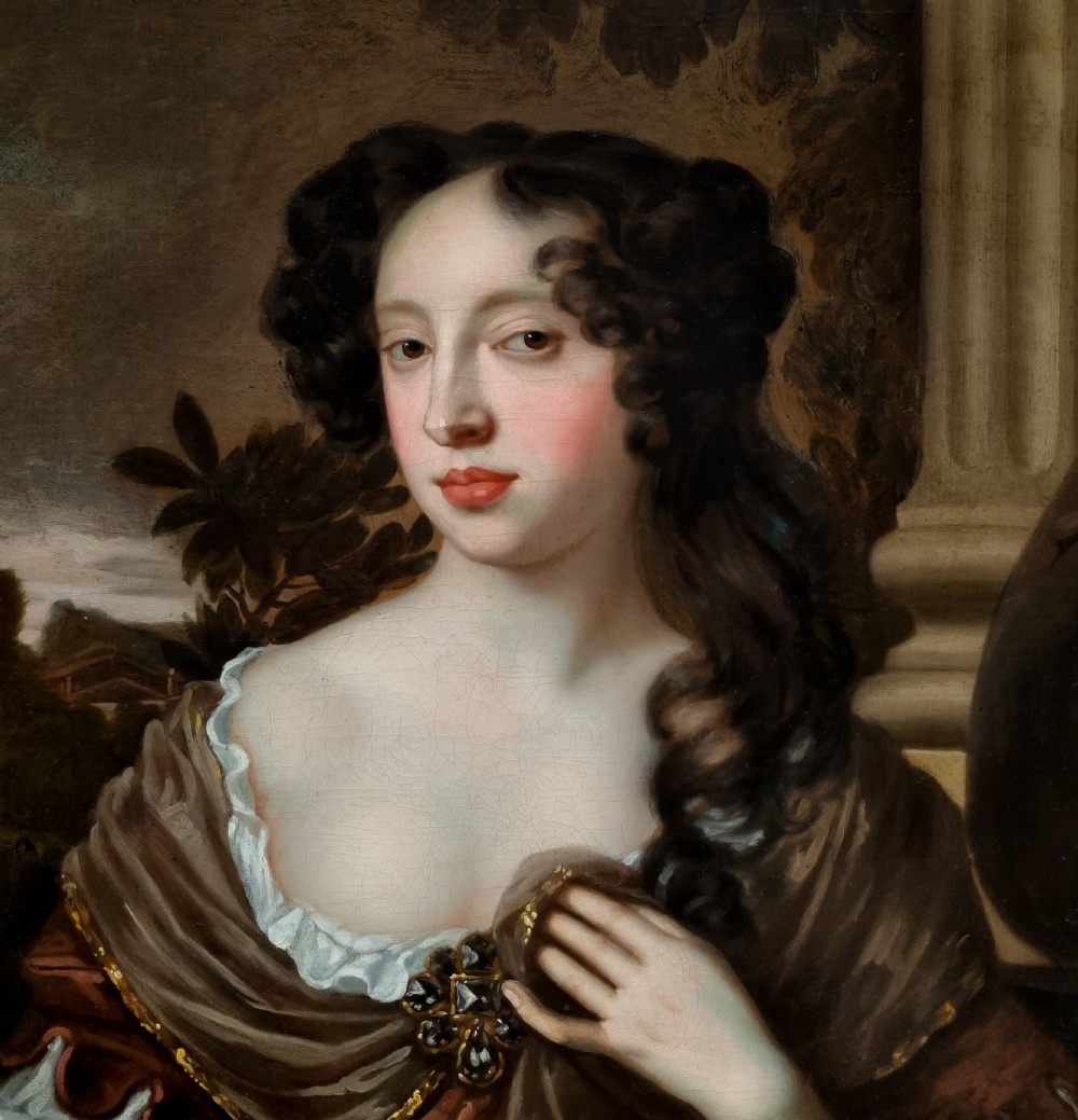 Portrait of Mary of Modena, when Duchess of York c.1675-80; Studio of Sir Peter Lely (1618-80), Oil on canvas painting View VII