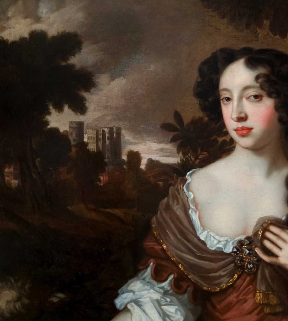 Portrait of Mary of Modena, when Duchess of York c.1675-80; Studio of Sir Peter Lely (1618-80), Oil on canvas painting View VIII