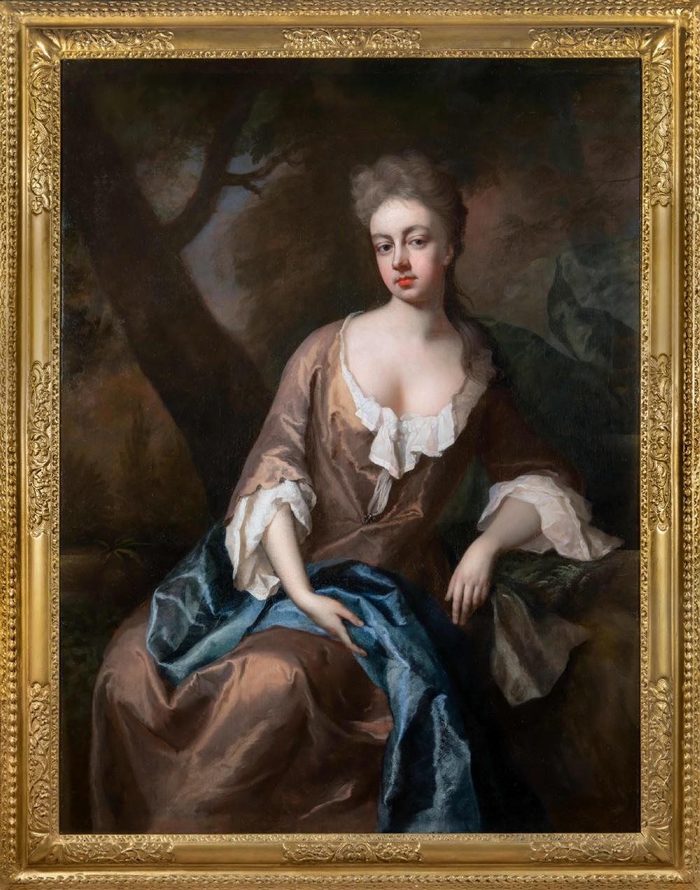 Portrait of Lady Catherine Edwin (Née Montagu) in a Woodland c.1697; by Michael Dahl (1659-1743), Oil on canvas painting