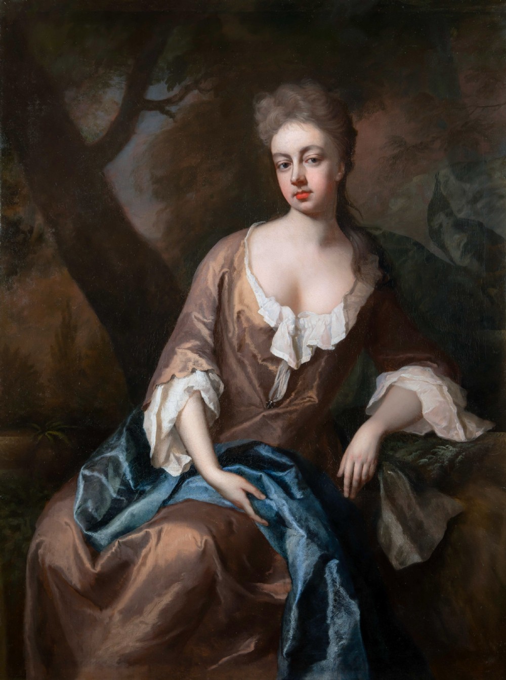Portrait of Lady Catherine Edwin (Née Montagu) in a Woodland c.1697; by Michael Dahl (1659-1743), Oil on canvas painting View VI