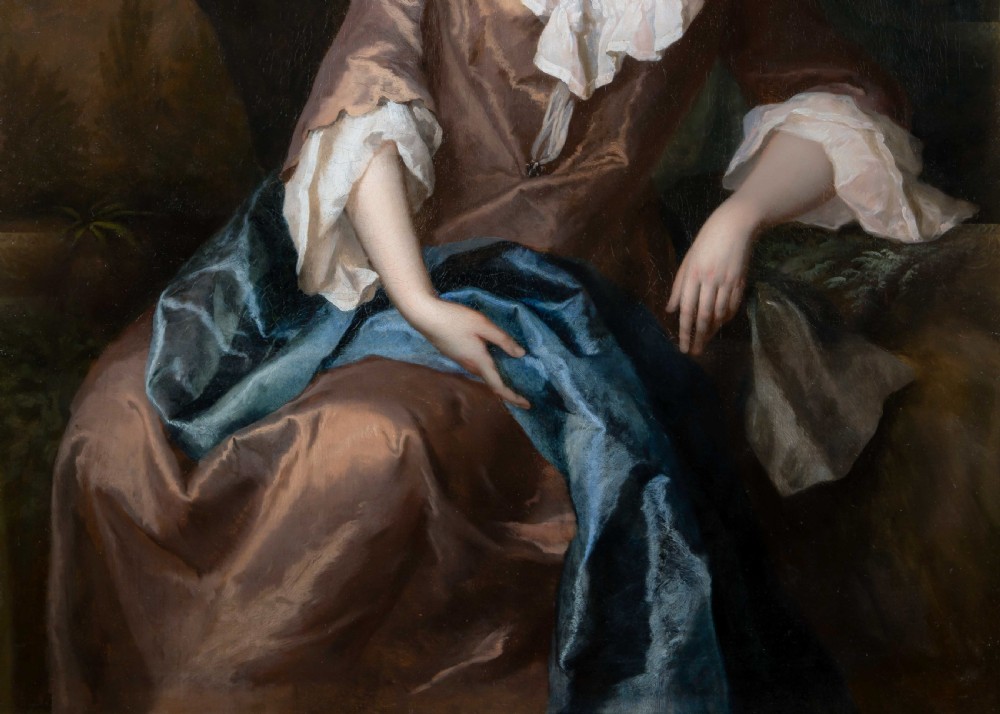 Portrait of Lady Catherine Edwin (Née Montagu) in a Woodland c.1697; by Michael Dahl (1659-1743), Oil on canvas painting View X