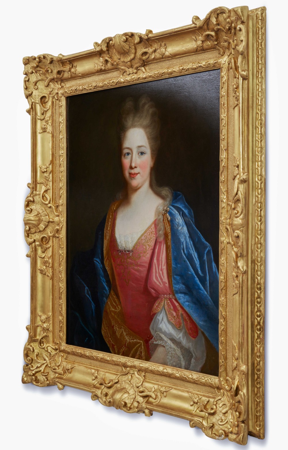 Portrait of a Lady & Portrait of Gentleman in Velvet & Silk Attire c.1700; Circle of Nicolas de Largilliere (1656-1746), Oil on canvas View IV