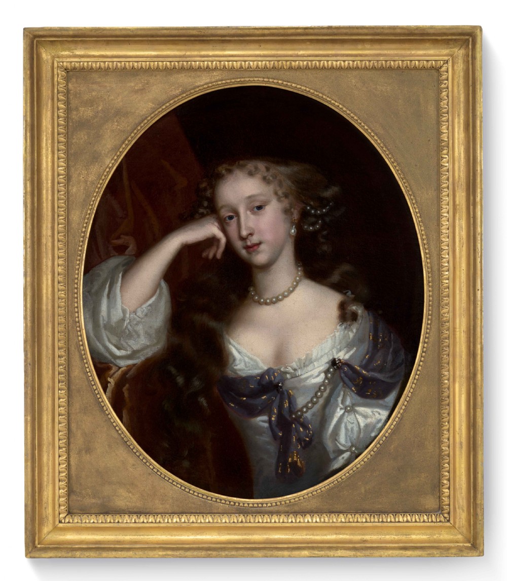 Portrait of a Lady, Elizabeth Fane, Countess Westmoreland in Silver Dress c.1667; Circle of John Michael Wright (1617-94), Oil on canvas painting