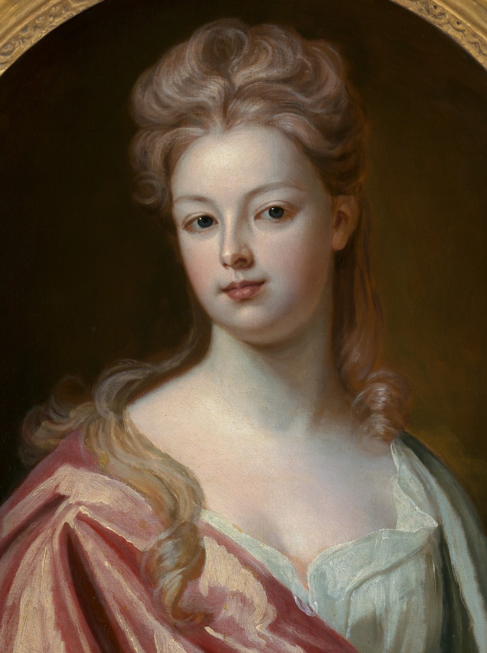Portrait of a Lady, Elizabeth Wray in a Silk Dress & Pink Wrap c.1698; Circle of Michael Dahl, Oil on canvas  View VI