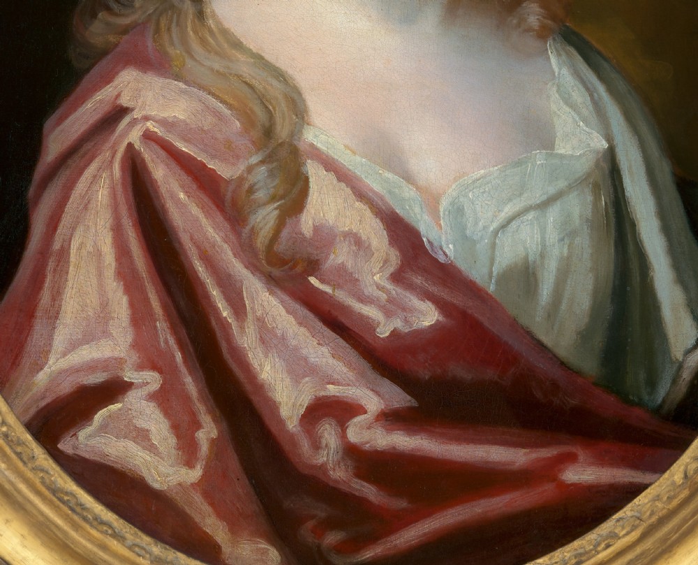 Portrait of a Lady, Elizabeth Wray in a Silk Dress & Pink Wrap c.1698; Circle of Michael Dahl, Oil on canvas  View VIII