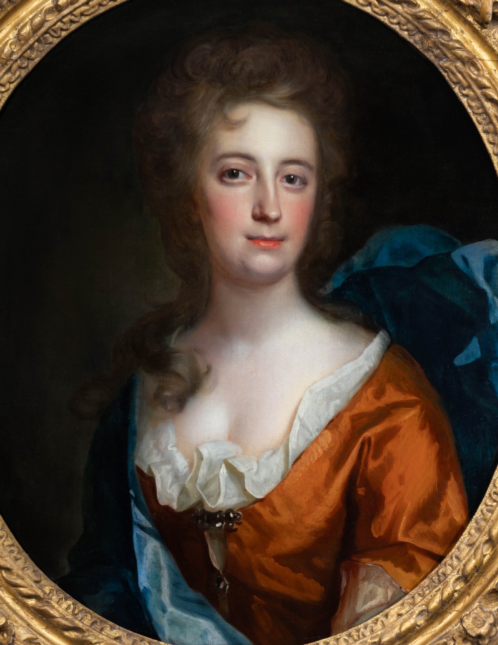 Portrait of a Gentleman with Blue Cloak & Portrait of a Lady in Russet Dress c.1697; by Thomas Murray (1663-1735) Oil on Canvas Paintings View XII