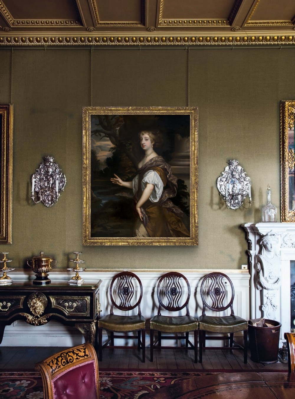 Portrait of Elizabeth Wriothesley, Countess of Northumberland (1646-1690) (later Duchess of Montagu) c.1665-1669; Studio of Peter Lely (1618-1680), Oil on canvas painting View II