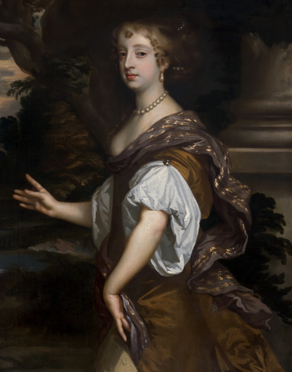 Portrait of Elizabeth Wriothesley, Countess of Northumberland (1646-1690) (later Duchess of Montagu) c.1665-1669; Studio of Peter Lely (1618-1680), Oil on canvas painting View IV