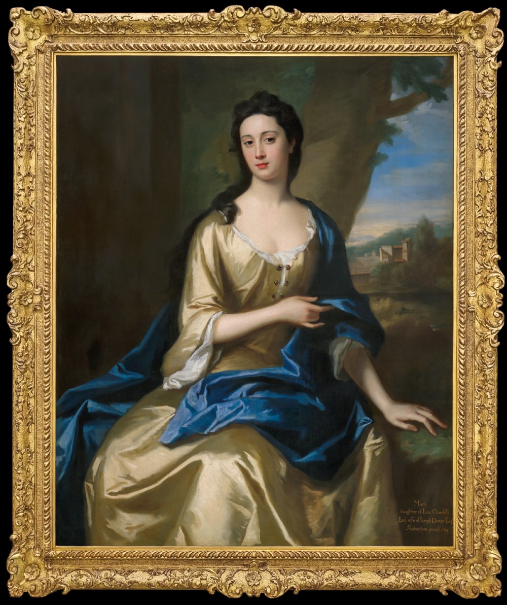 Portrait of Mary Churchill, Mrs Joseph Damer in a Yellow Dress and Blue Mantle, 1715; Jonathan Richardson the Elder (1667–1745), Oil on canvas painting