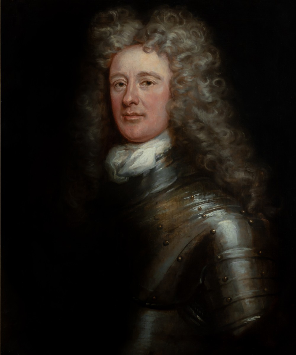 Portrait of Gentleman, David Erskine, 13th Laird of Dun in Armour c.1700; Studio of John Baptiste de Medina, oil on canvas painting View IV
