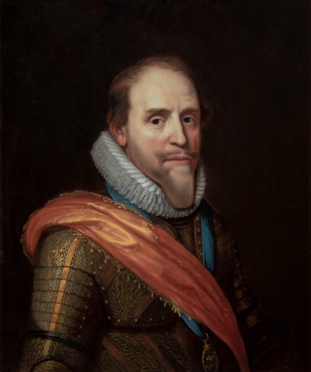 17th Century Portrait of Gentleman, Maurits, Prince of Orange-Nassau; Studio of Michiel van Mierevelt, Provenance Chateau de Vouzeron View V