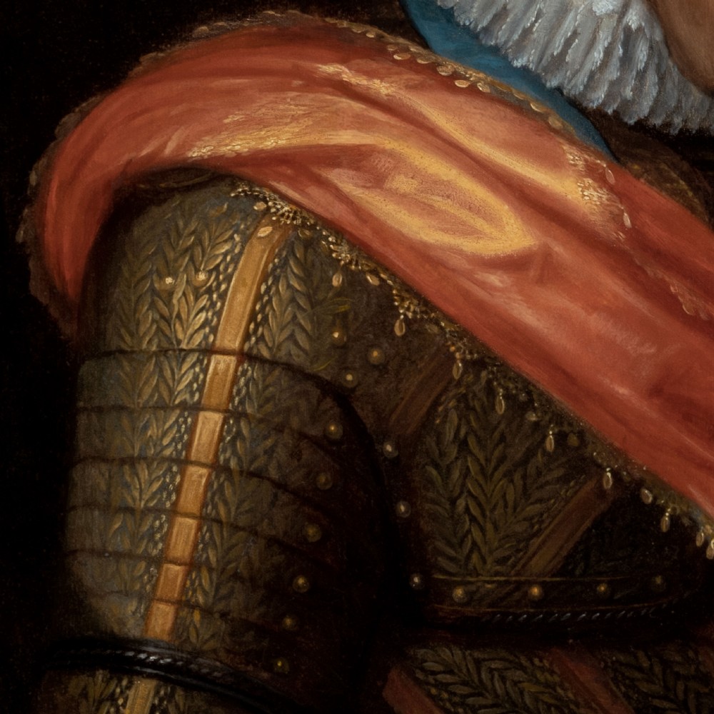 17th Century Portrait of Gentleman, Maurits, Prince of Orange-Nassau; Studio of Michiel van Mierevelt, Provenance Chateau de Vouzeron View VI