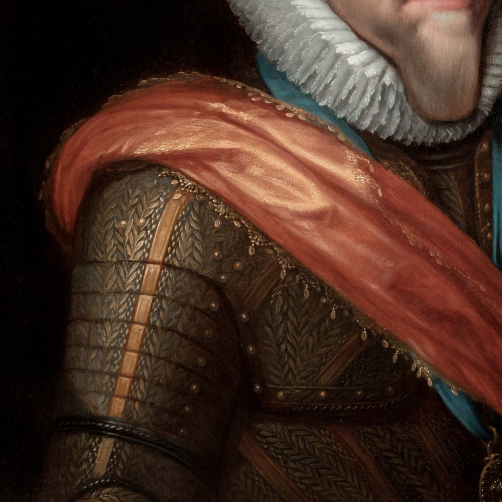 17th Century Portrait of Gentleman, Maurits, Prince of Orange-Nassau; Studio of Michiel van Mierevelt, Provenance Chateau de Vouzeron View VII