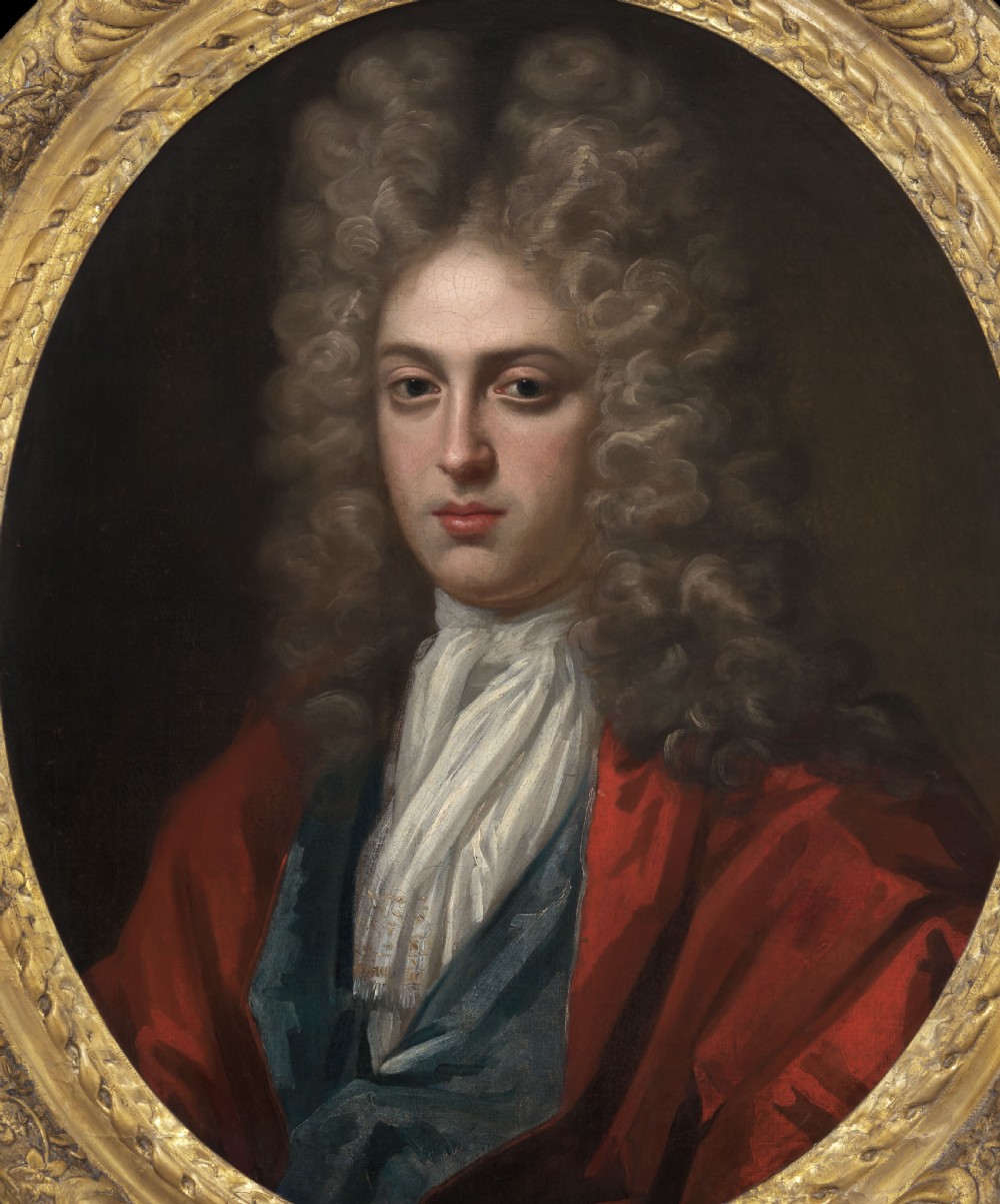 Portrait of a Gentleman in a Red Coat and Periwig, c.1715-1725; Studio of Sir Godfrey Kneller (1646–1723), Oil on canvas painting View III
