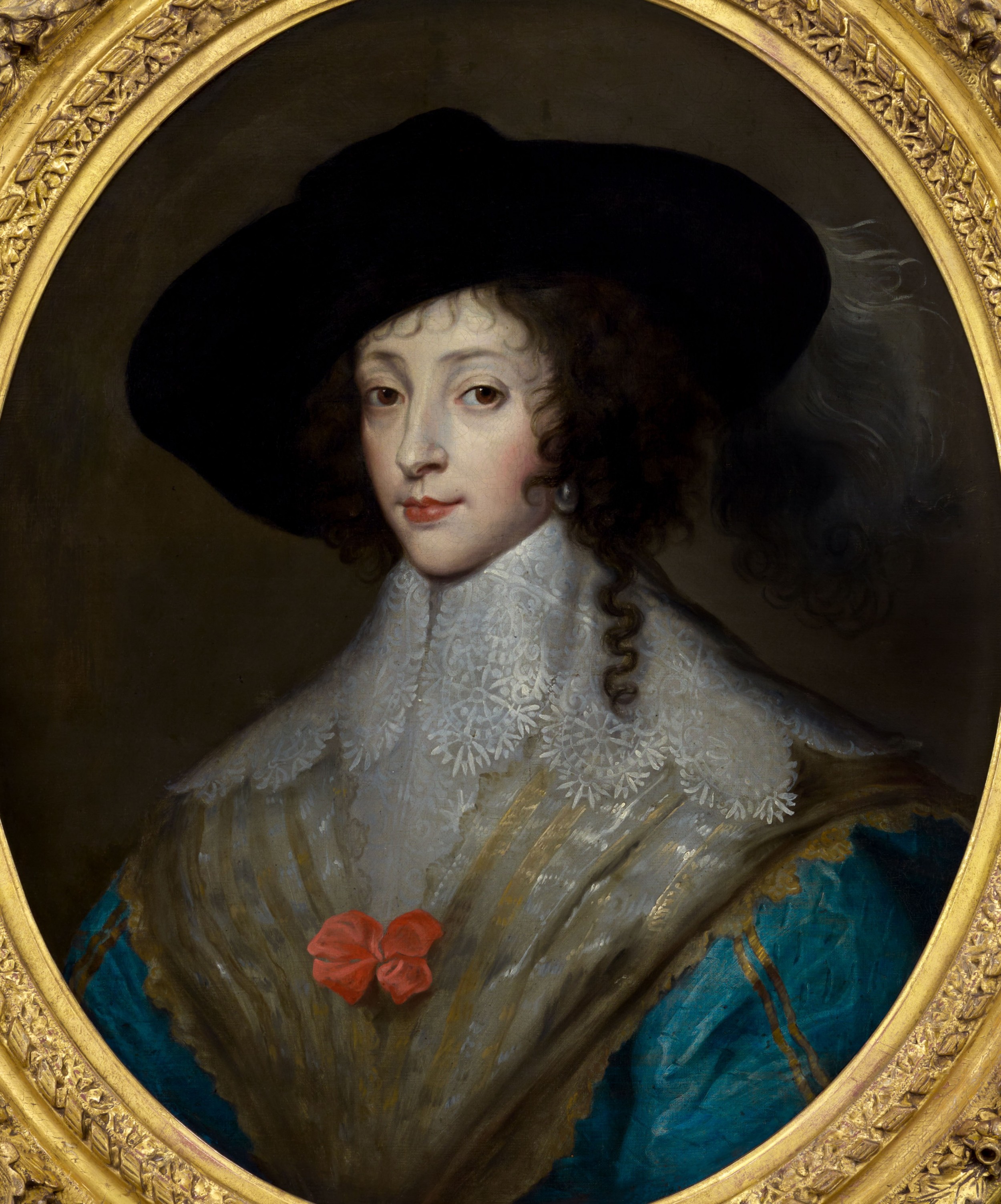 Portrait Of A Lady Queen Henrietta Maria In Riding Dress And Hat C Portrait Of A Lady Queen Henrietta Maria In Riding Dress And Hat C