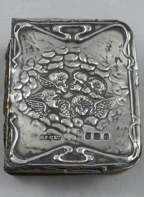 edwardian hallmarked silver covered hymn book - CATEGORY: ANTIQUE SILVER - DATED EDWARDIAN