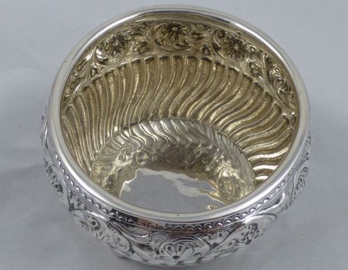 VICTORIAN HALLMARKED STERLING SILVER BOWL NATHAN HAYES - ADDITIONAL PHOTO 2