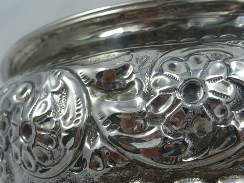 VICTORIAN HALLMARKED STERLING SILVER BOWL NATHAN HAYES - ADDITIONAL PHOTO 7