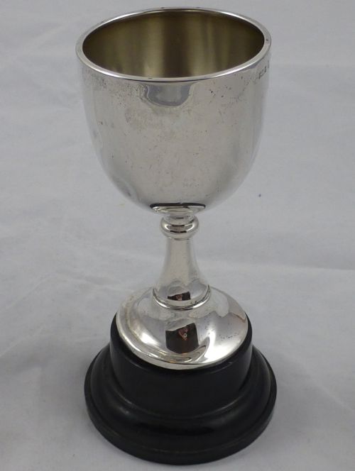george v hallmarked sterling silver trophy cup on bakelite base - CATEGORY: ANTIQUE SILVER - DATED 1930