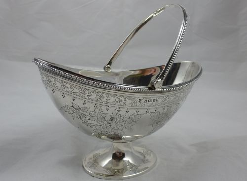 VICTORIAN HALLMARKED SILVER SUGAR BASKET BY FENTON BROTHERS - ADDITIONAL PHOTO 3