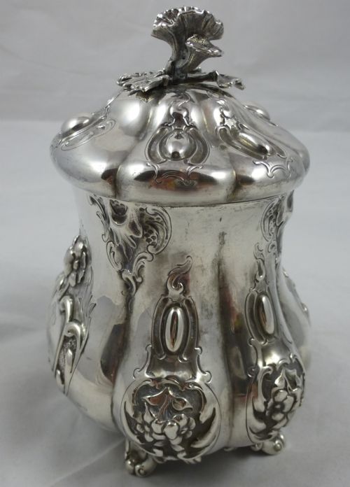 VICTORIAN 18467 HALLMARKED STERLING SILVER NEO ROCOCO TEA CADDY BY CHARLES REILY GEORGE STORER - ADDITIONAL PHOTO 3
