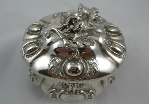 VICTORIAN 18467 HALLMARKED STERLING SILVER NEO ROCOCO TEA CADDY BY CHARLES REILY GEORGE STORER - ADDITIONAL PHOTO 4