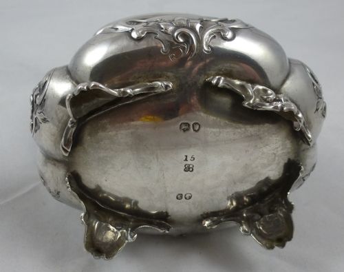 VICTORIAN 18467 HALLMARKED STERLING SILVER NEO ROCOCO TEA CADDY BY CHARLES REILY GEORGE STORER - ADDITIONAL PHOTO 5
