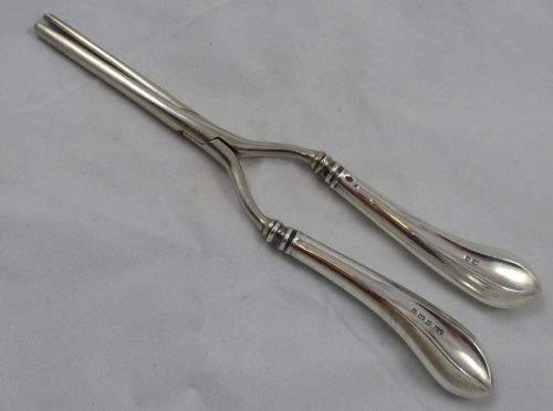 PAIR OF EDWARDIAN STERLING SILVER CURLING IRONS BY WILLIAM DAVENPORT - ADDITIONAL PHOTO 6