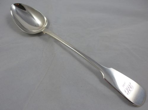 victorian hallmarked sterling silver basting spoon 18445 by richard britton - CATEGORY: ANTIQUE SILVER - DATED VICTORIAN