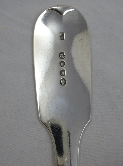VICTORIAN HALLMARKED STERLING SILVER BASTING SPOON 18445 BY RICHARD BRITTON - ADDITIONAL PHOTO 5