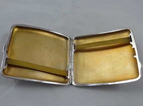 GEORGE V ENGRAVED HALLMARKED STERLING SILVER CIGARETTE CASE BY JOSEPH GLOSTER LTD - ADDITIONAL PHOTO 5