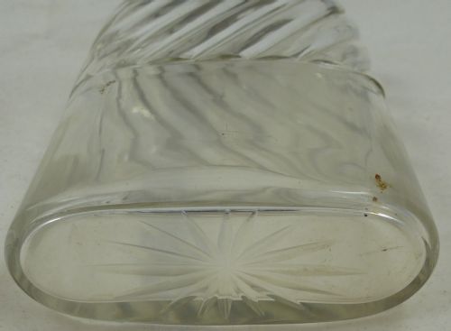 AN EDWARDIAN HALLMARKED STERLING SILVER AND GLASS HIP FLASK BY MOSLEY FLOWERS CO - ADDITIONAL PHOTO 8