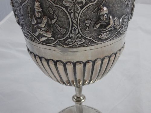 A LARGE INDIAN SILVER TROPHY CUP FOR THE BEEFENGLER CUP 1935 - ADDITIONAL PHOTO 9