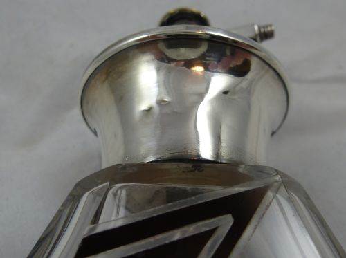 AN AMERICAN ART DECO STERLING SILVER GLASS PERFUME ATOMIZER BOTTLE - ADDITIONAL PHOTO 5
