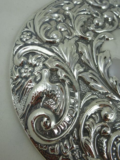 GEORGE V HALLMARKED SILVER HAND MIRROR BY S BLANCKENSEE SONS LTD - ADDITIONAL PHOTO 2