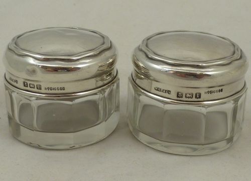 A PAIR OF SILVER GLASS JARS BY W G SOTHERS CO - ADDITIONAL PHOTO 1